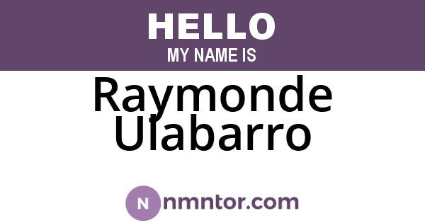 Raymonde Ulabarro