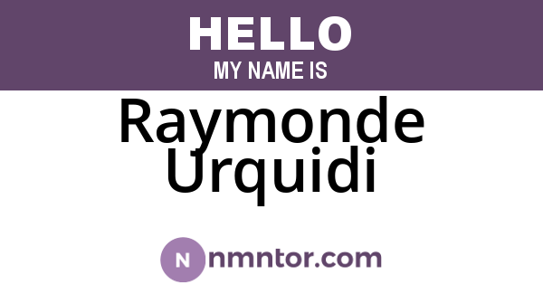 Raymonde Urquidi