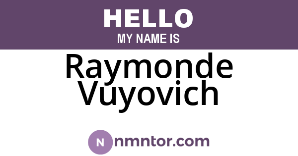 Raymonde Vuyovich