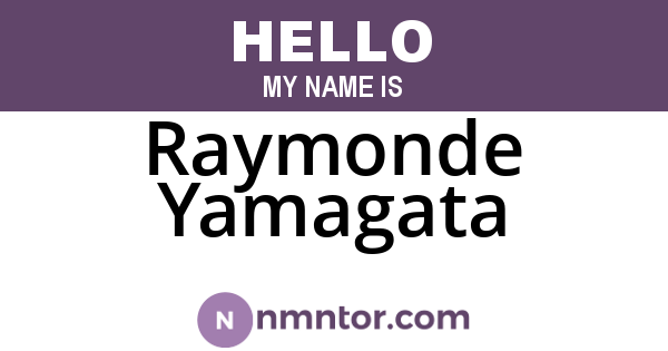 Raymonde Yamagata