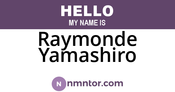 Raymonde Yamashiro