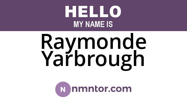 Raymonde Yarbrough