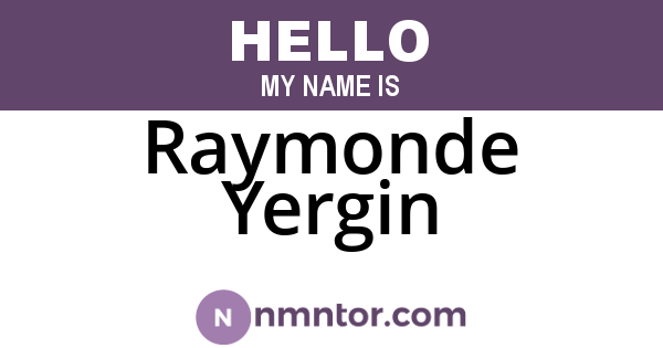 Raymonde Yergin