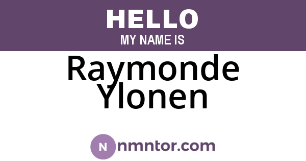 Raymonde Ylonen