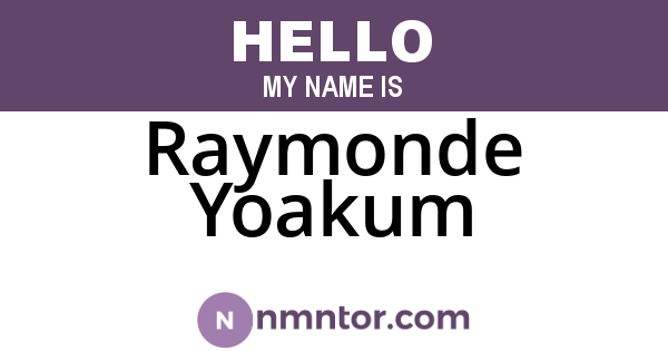 Raymonde Yoakum