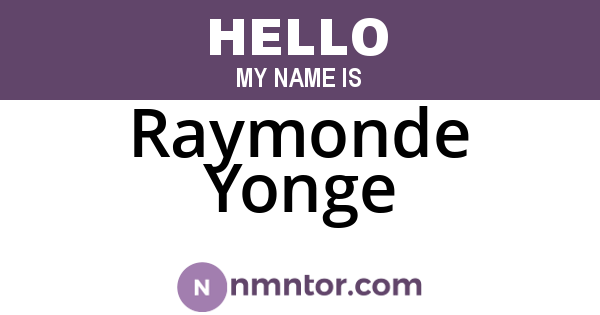 Raymonde Yonge