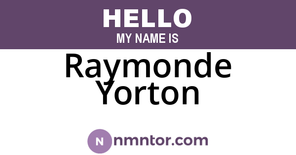 Raymonde Yorton