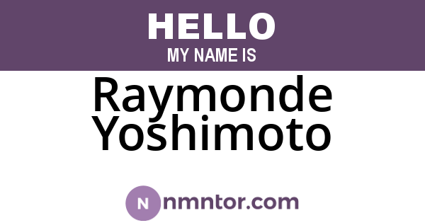 Raymonde Yoshimoto