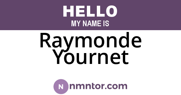 Raymonde Yournet