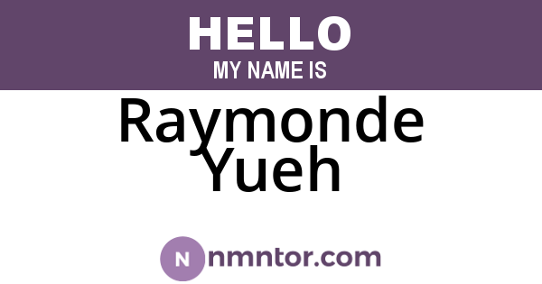 Raymonde Yueh