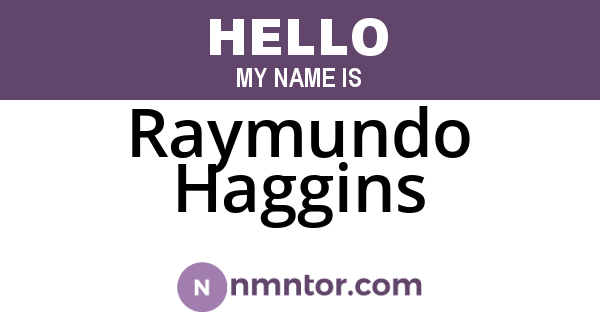 Raymundo Haggins