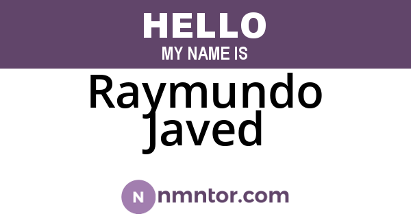 Raymundo Javed