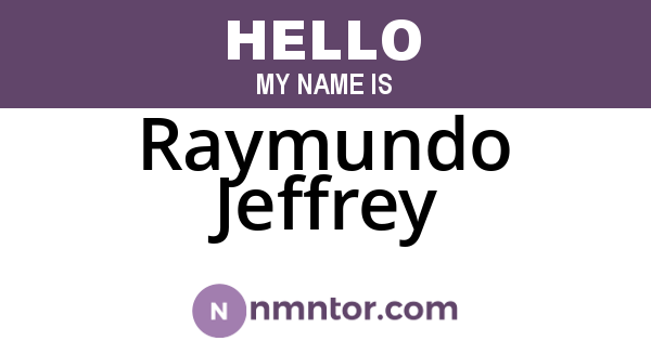 Raymundo Jeffrey