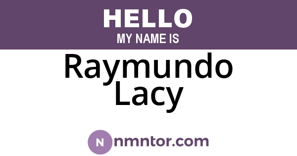 Raymundo Lacy