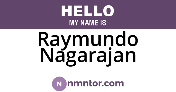 Raymundo Nagarajan