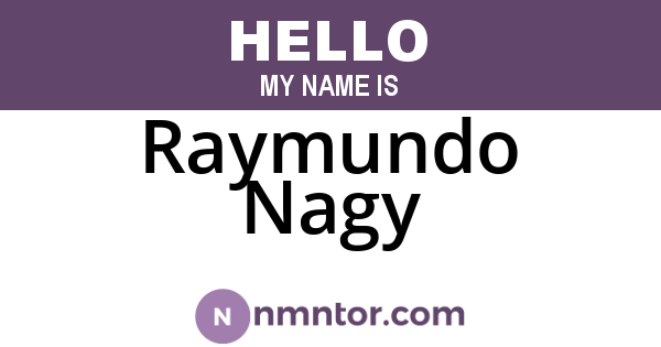 Raymundo Nagy