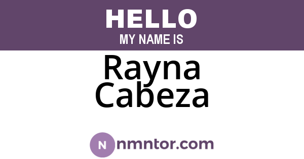 Rayna Cabeza