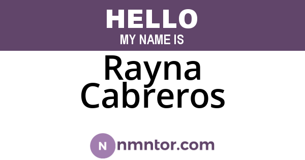 Rayna Cabreros