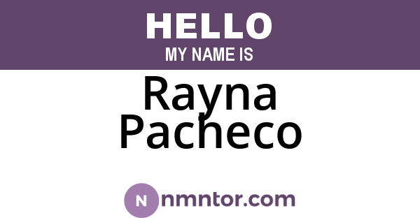 Rayna Pacheco