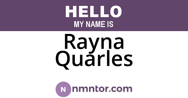 Rayna Quarles