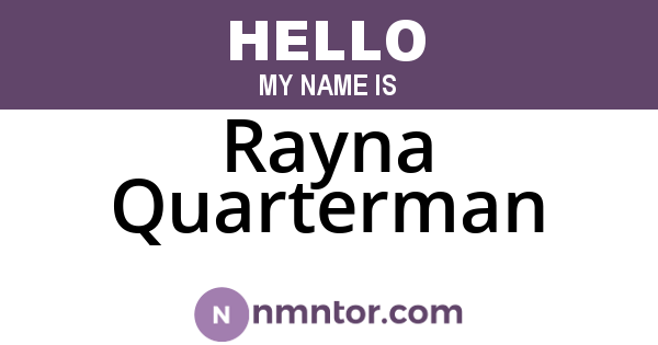 Rayna Quarterman