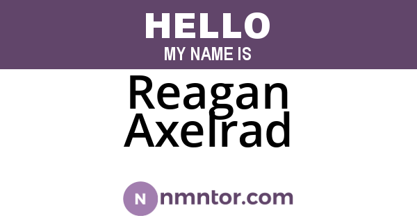 Reagan Axelrad