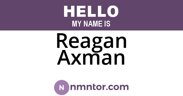 Reagan Axman