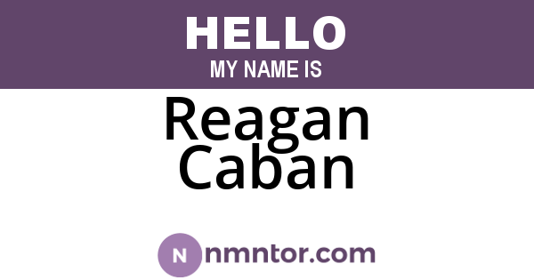 Reagan Caban