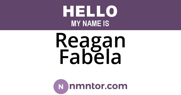 Reagan Fabela