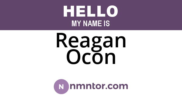 Reagan Ocon