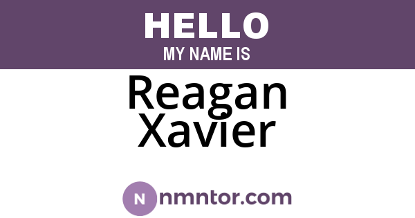 Reagan Xavier