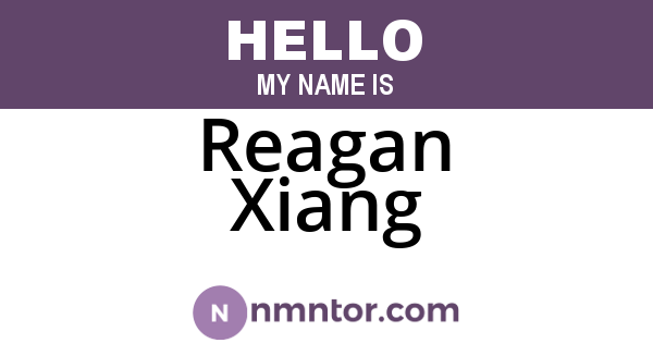 Reagan Xiang