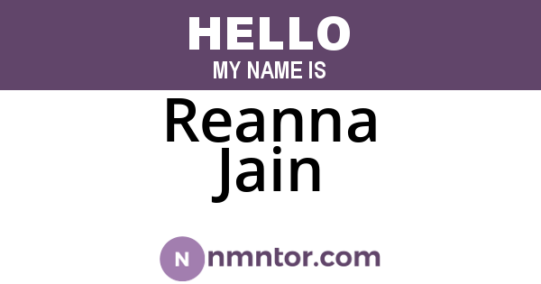 Reanna Jain