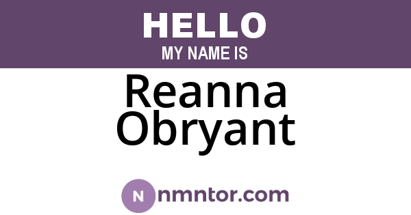 Reanna Obryant