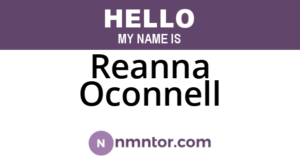 Reanna Oconnell