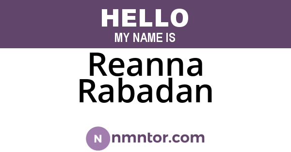 Reanna Rabadan