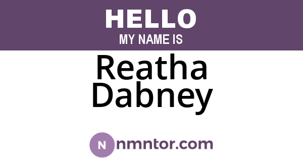 Reatha Dabney