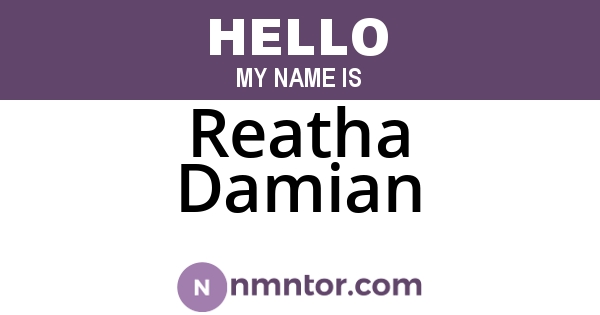 Reatha Damian