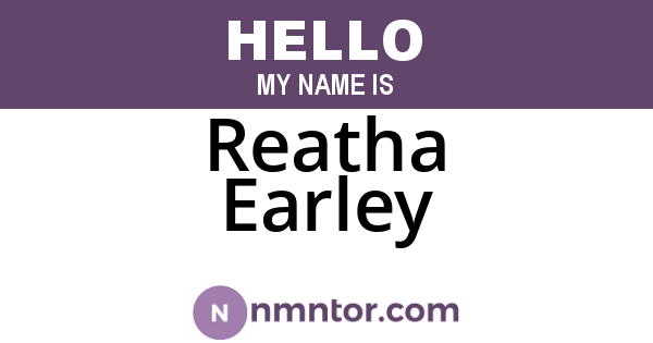 Reatha Earley