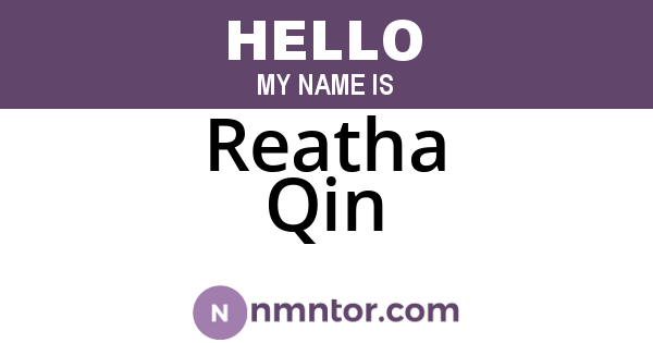 Reatha Qin