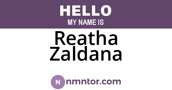 Reatha Zaldana