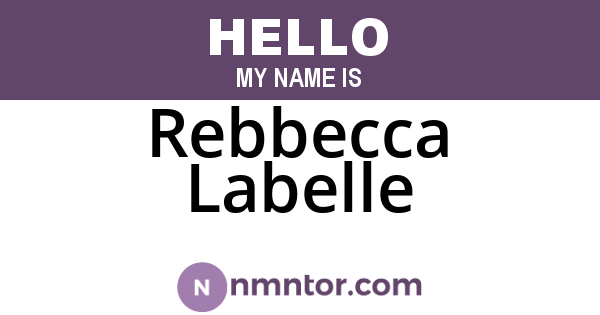 Rebbecca Labelle