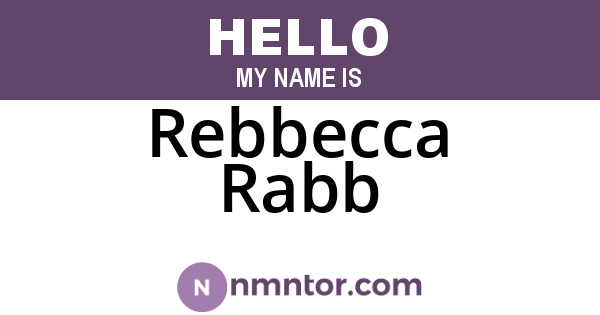 Rebbecca Rabb