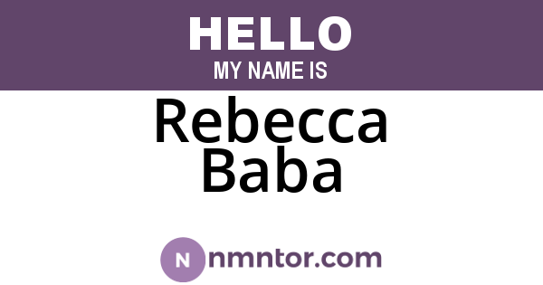 Rebecca Baba