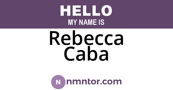 Rebecca Caba