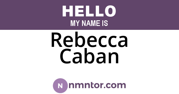 Rebecca Caban