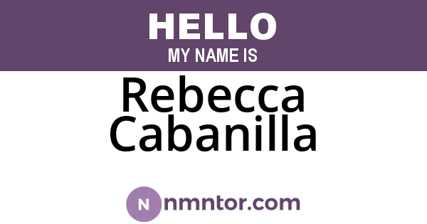 Rebecca Cabanilla