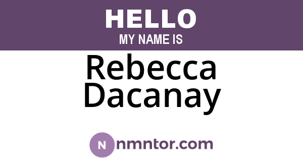Rebecca Dacanay