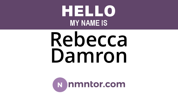 Rebecca Damron