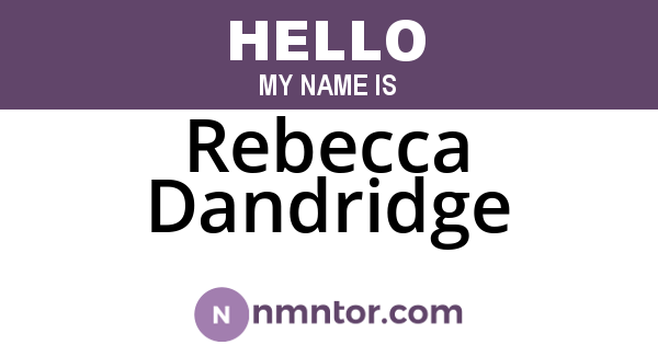Rebecca Dandridge